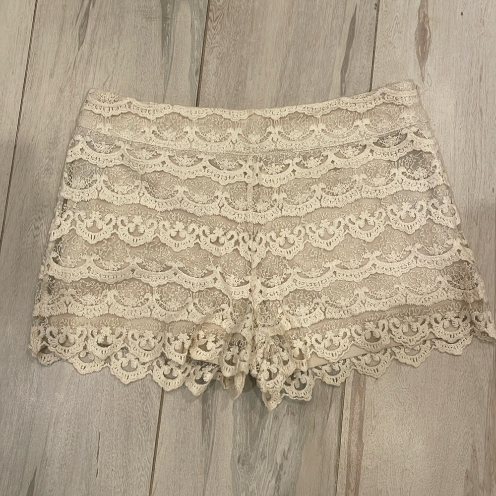 Cream Shorts